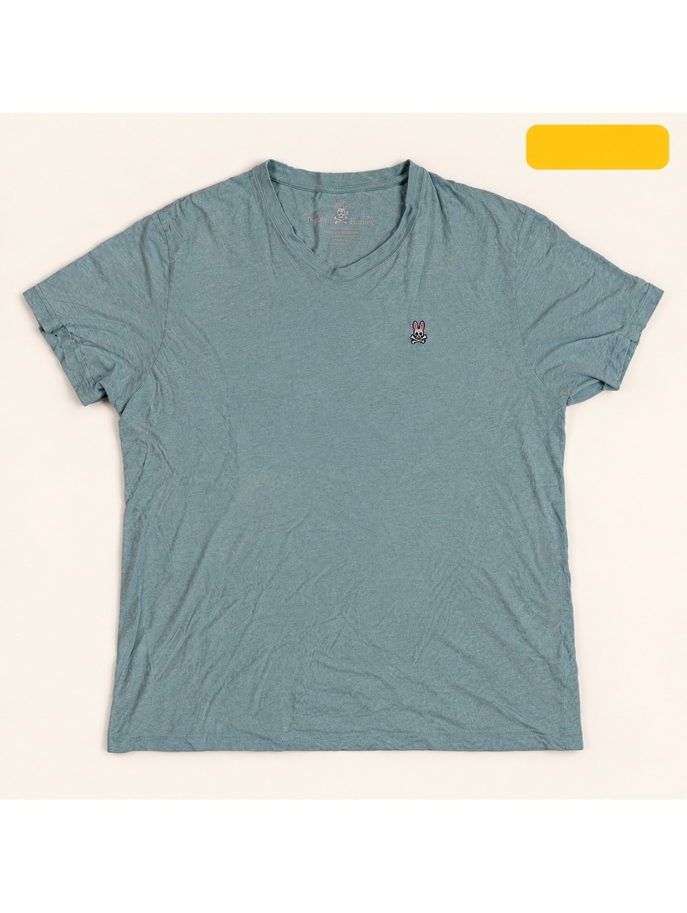 Psycho Bunny Light Blue V-Neck T-Shirt Size L